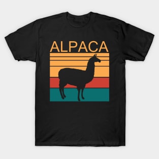 Retro Colourful Alpaca T-Shirt